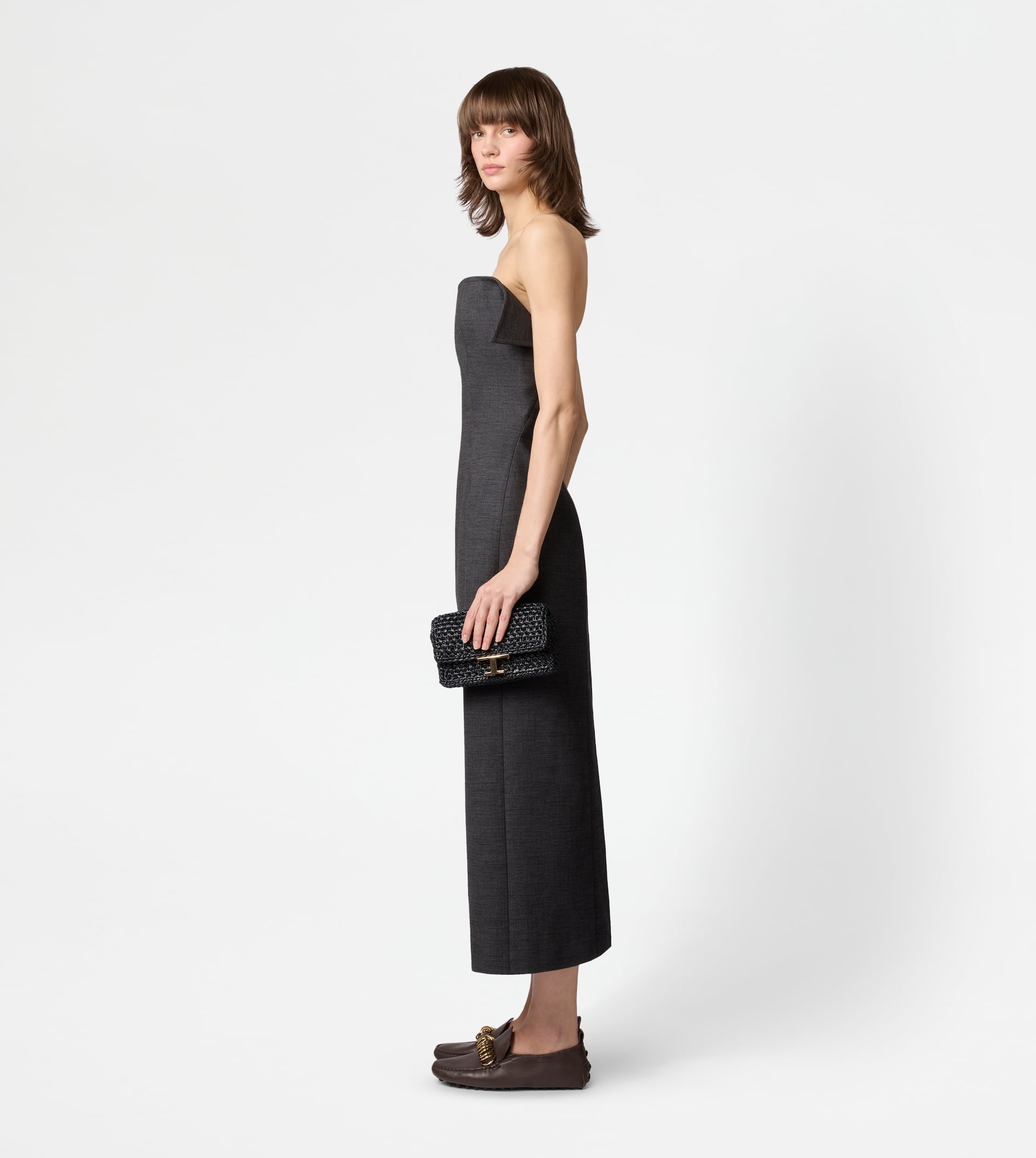 T TIMELESS FLAP BAG IN RAFFIA MICRO - BLACK - 7