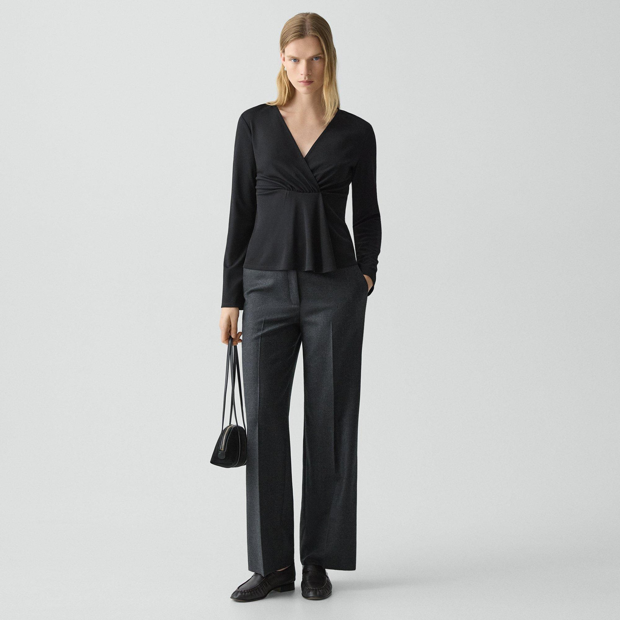 Gathered Top in Crepe Jersey - 6