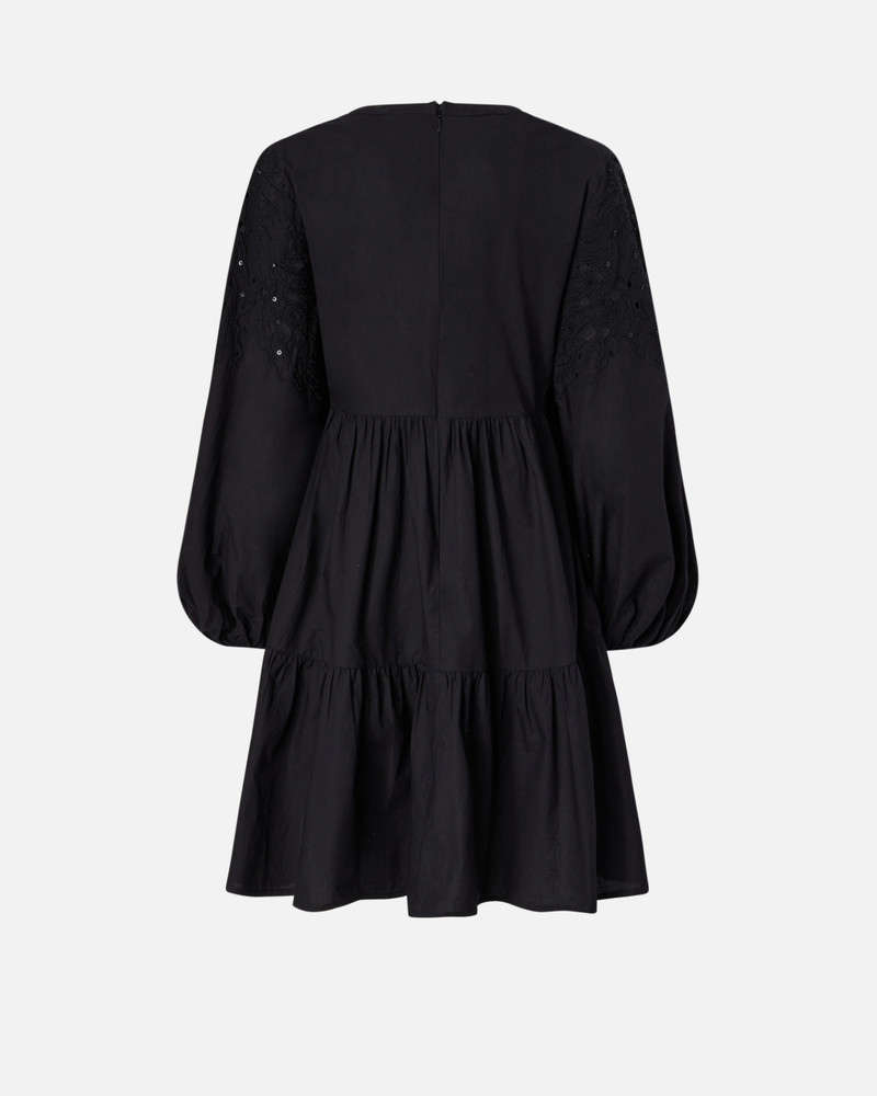 PINKO MINI DRESS WITH OPENWORK DESIGN AND CRYSTALS outlook