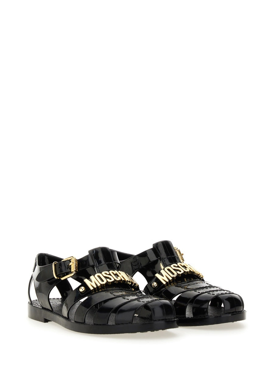 Moschino Women "Jelly" Sandal With Lettering Logo - 2