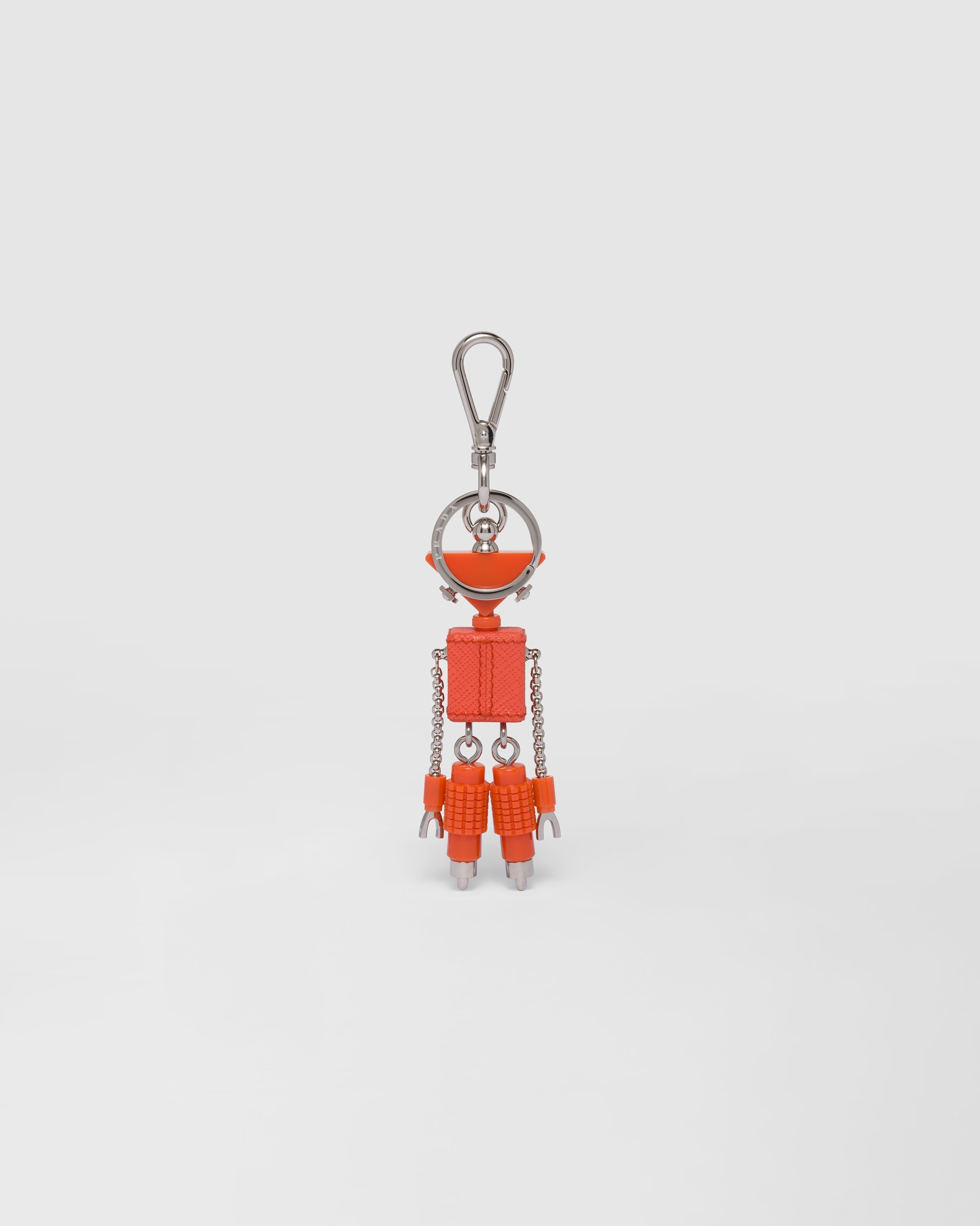 Saffiano leather robot trick keychain - 3