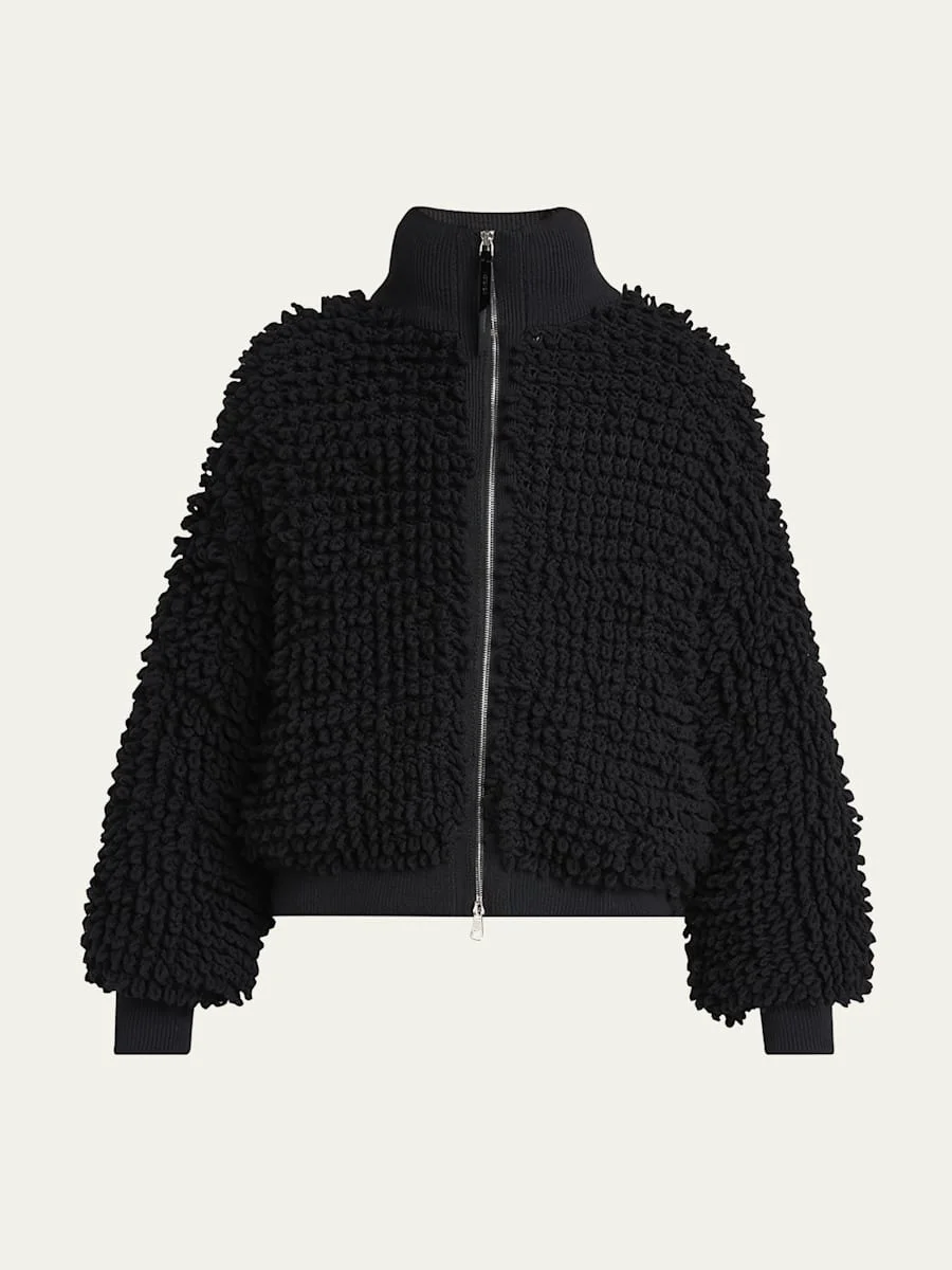 x EE72 by Edward Enninful Wool Blend Zip-Up Cardigan - 1