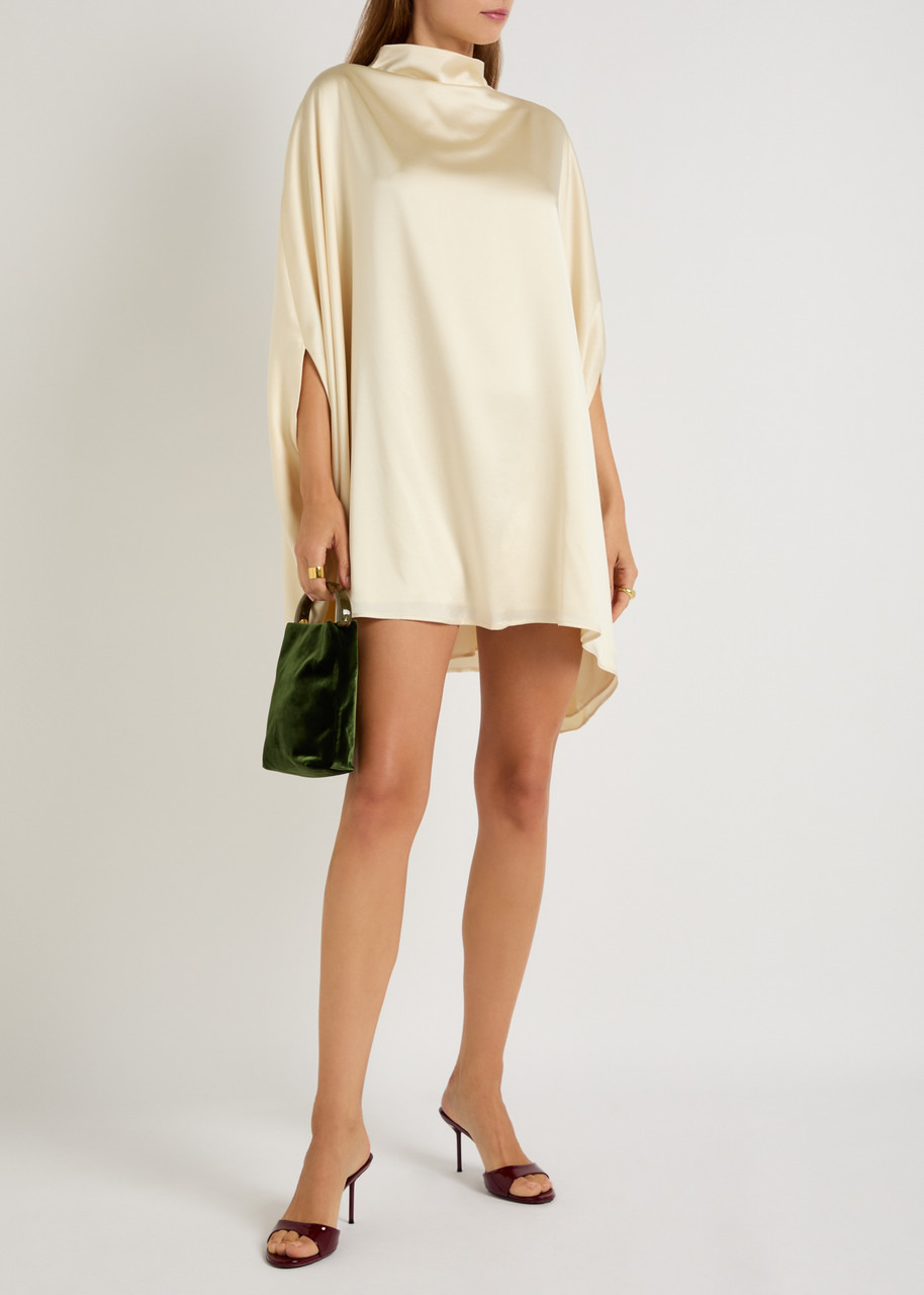 Armarium Miranda Cape-effect Stretch-silk Satin Mini Dress - 3