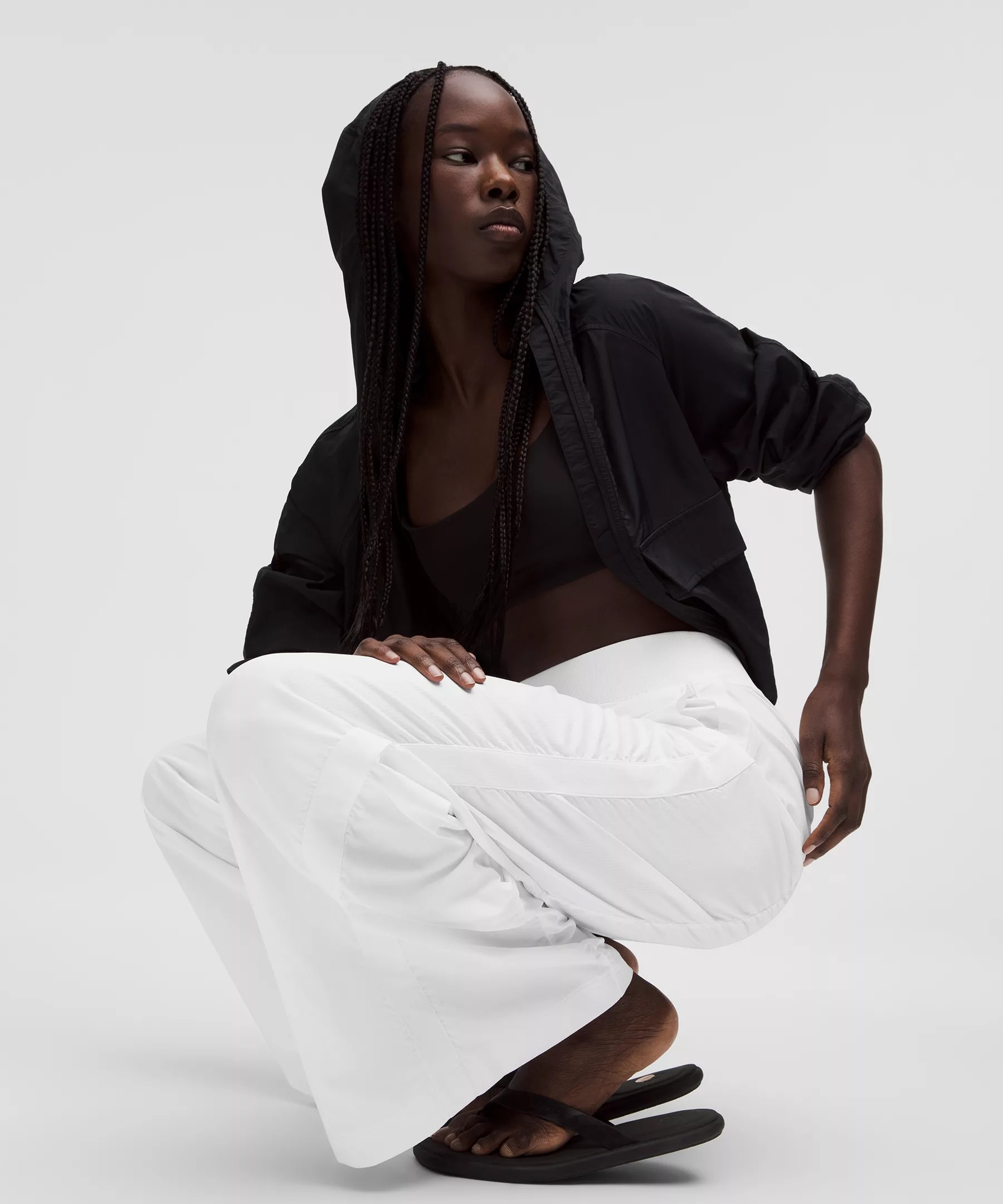 Ruched High-Rise Wide-Leg Pant - 7