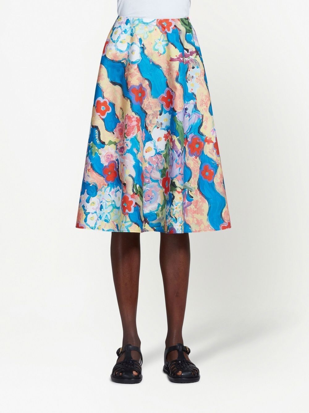 floral-print A-line skirt - 2