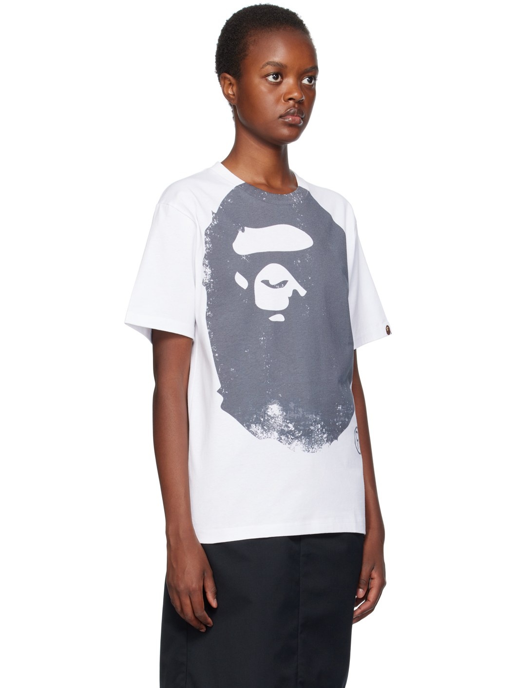 A BATHING APE® White 'Ape Head' T-Shirt | REVERSIBLE