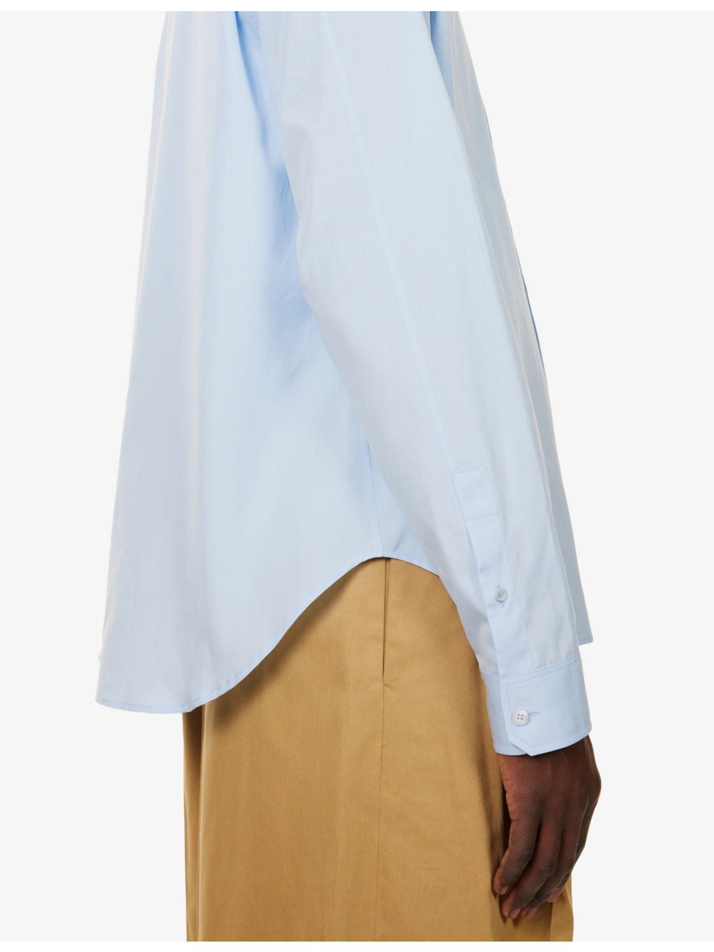 Brand-Embroidered Spread-Collar Cotton Shirt - 6