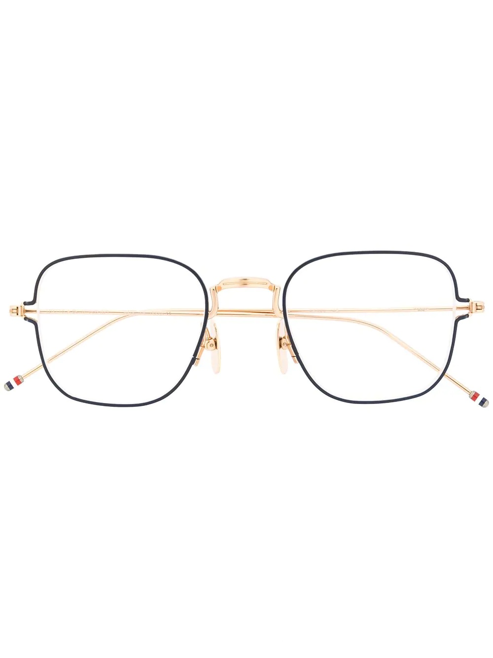 thin square-frame glasses - 1