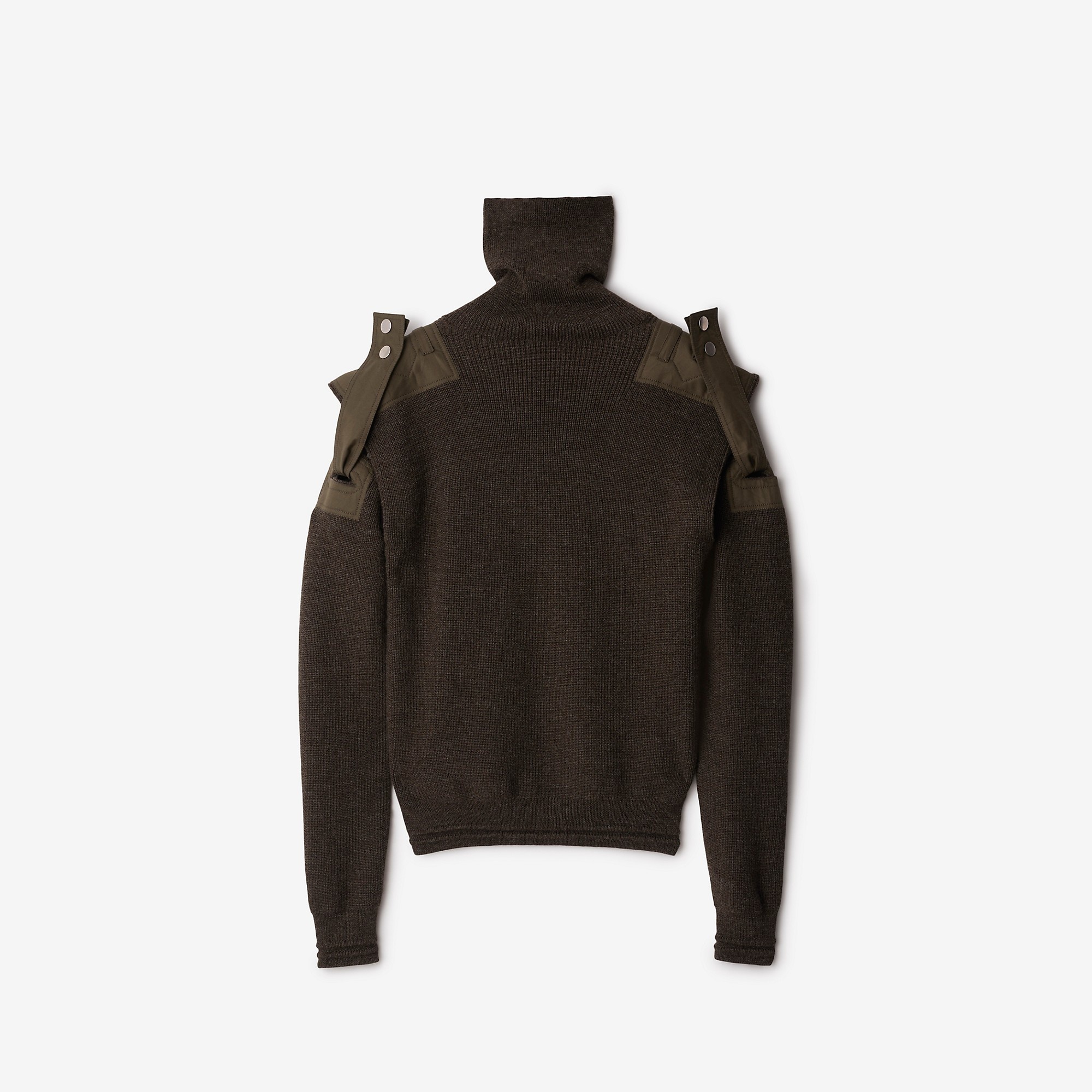 Detachable Sleeve Wool Sweater - 5