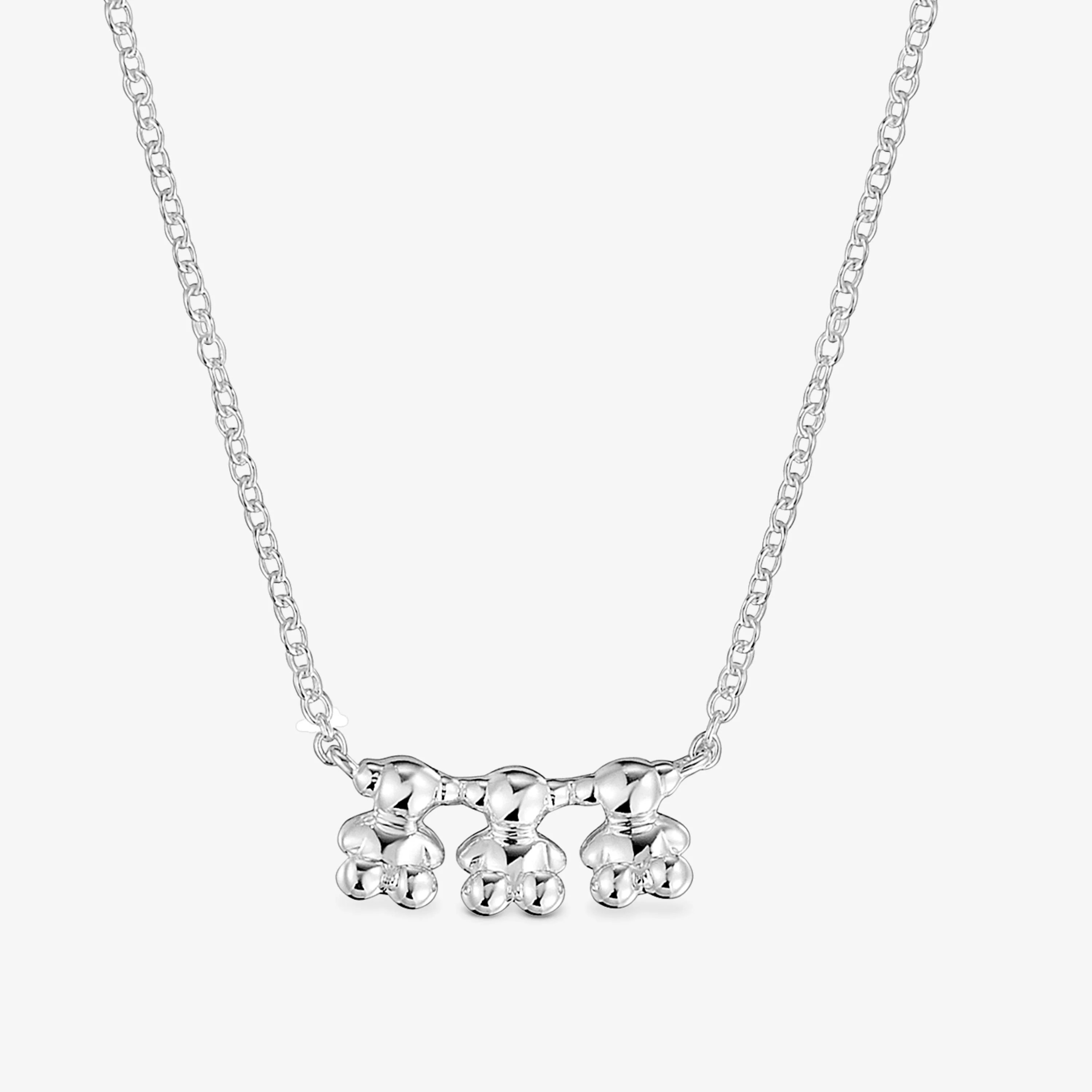 Bold Bear silver Choker with charm - 1