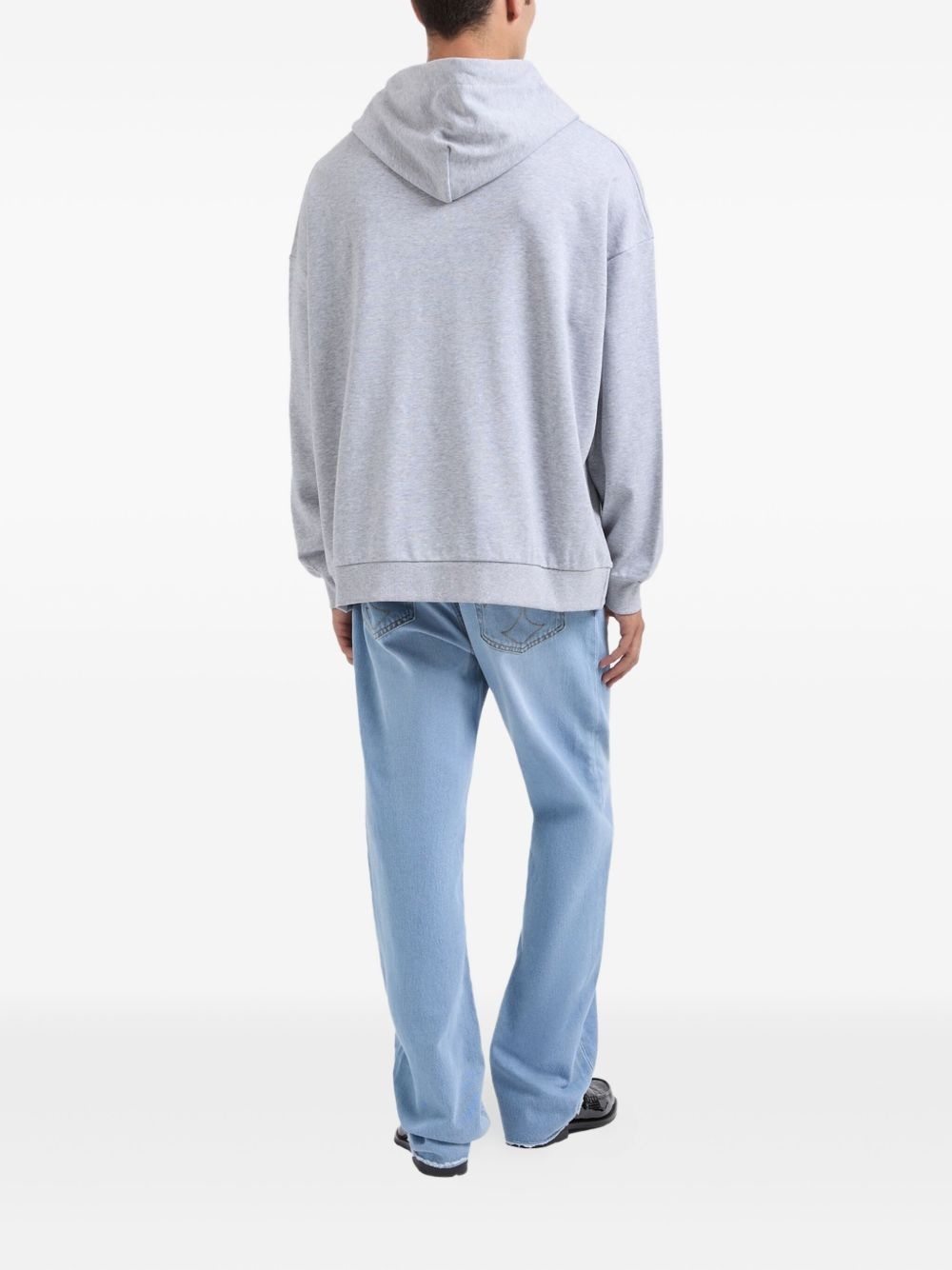 graphic-print cotton hoodie - 3