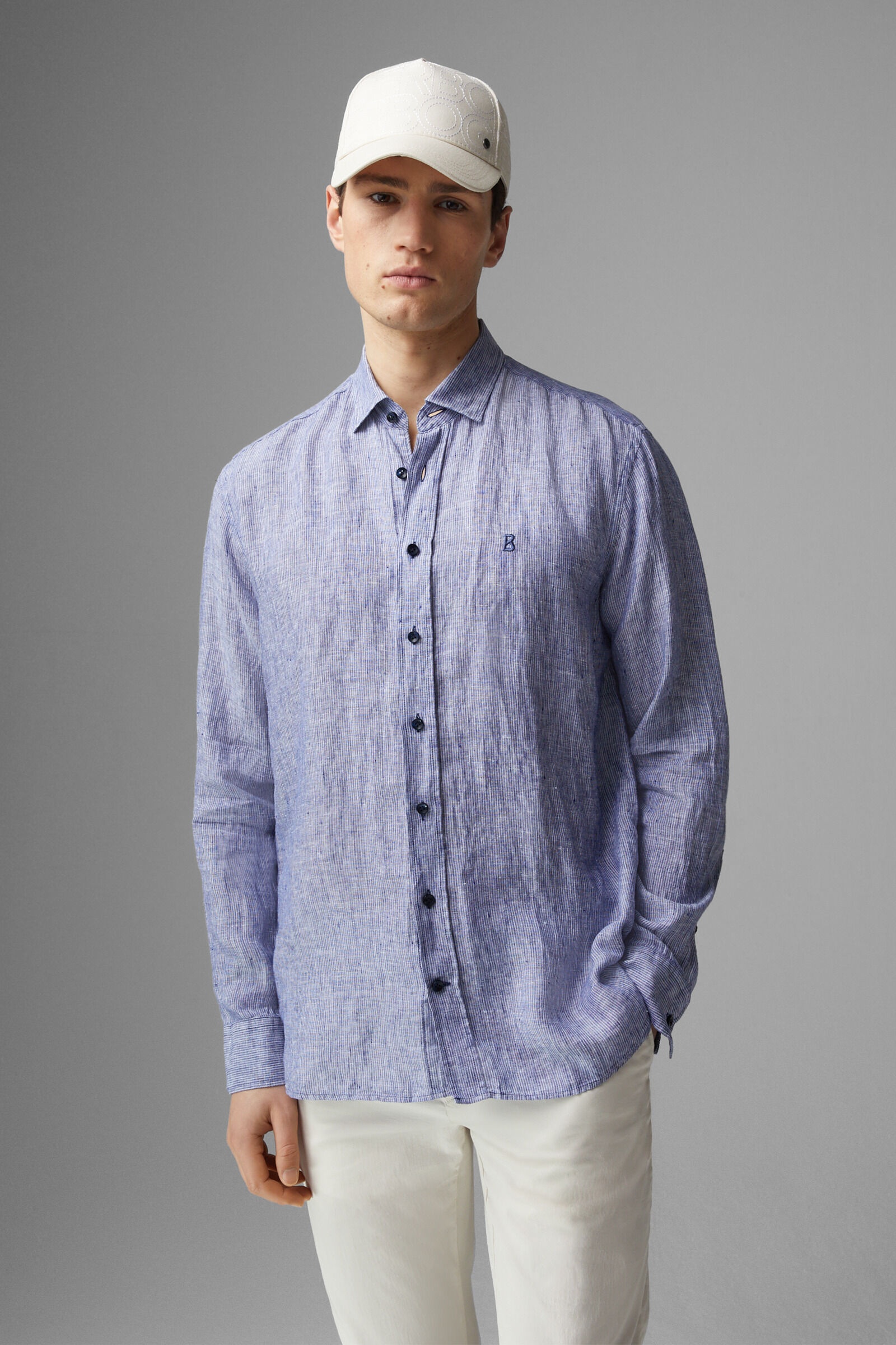 Timi Linen shirt in Dark blue - 2