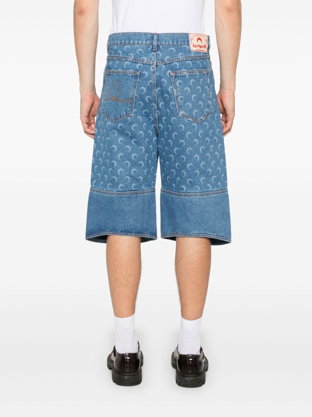 Moonogram-pattern shorts - 4