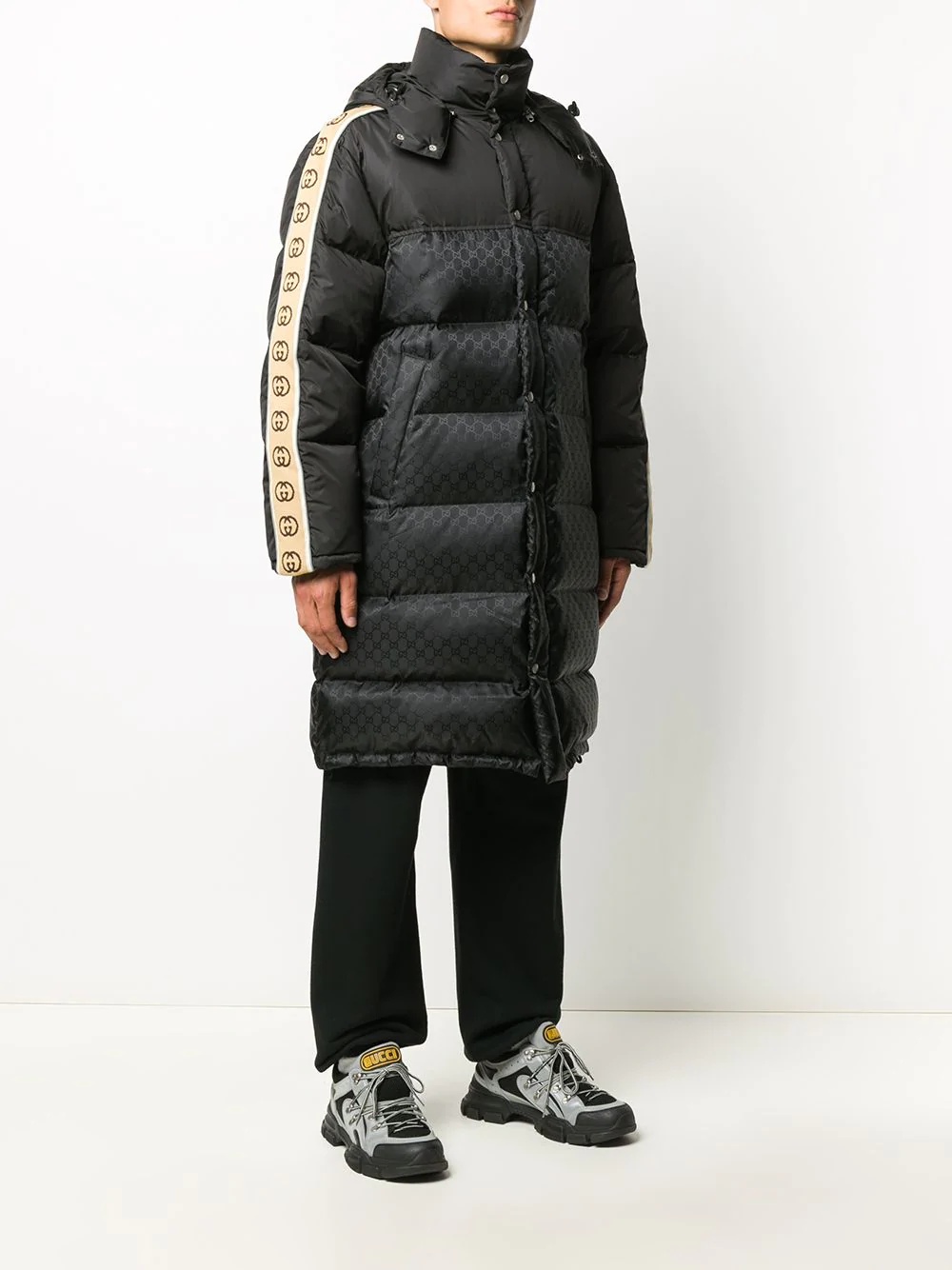 monogram padded coat - 3