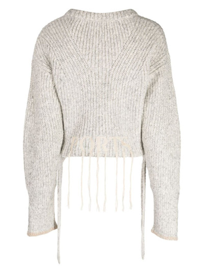 Ports 1961 logo-embroidered ribbed-knit jumper outlook