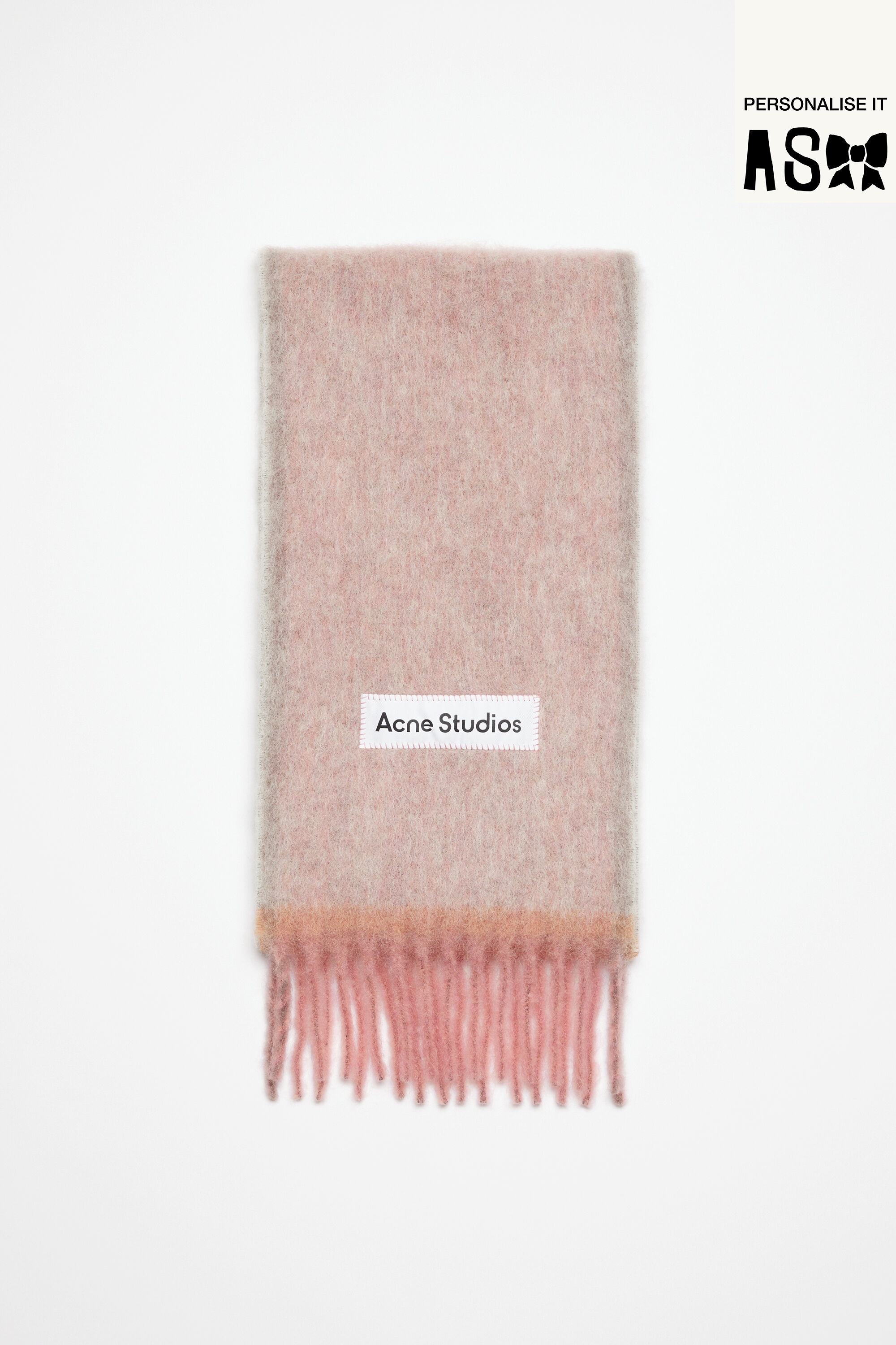 Acne Studios Wool mohair scarf - Narrow - Dusty pink