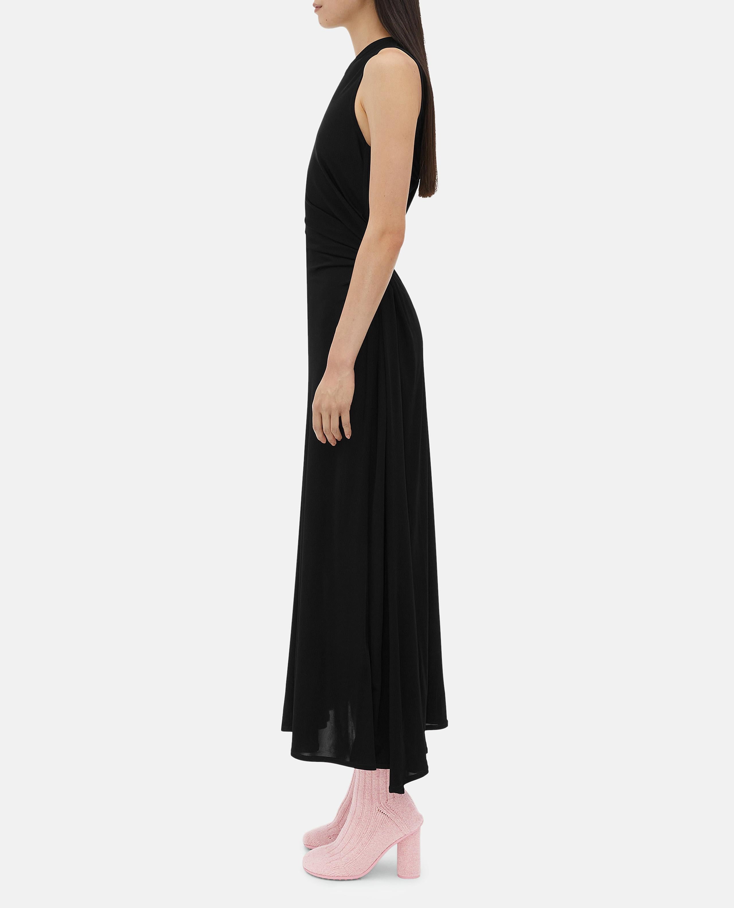 BLACK JERSEY EVENING DRESS CUT OUT BACK - 2