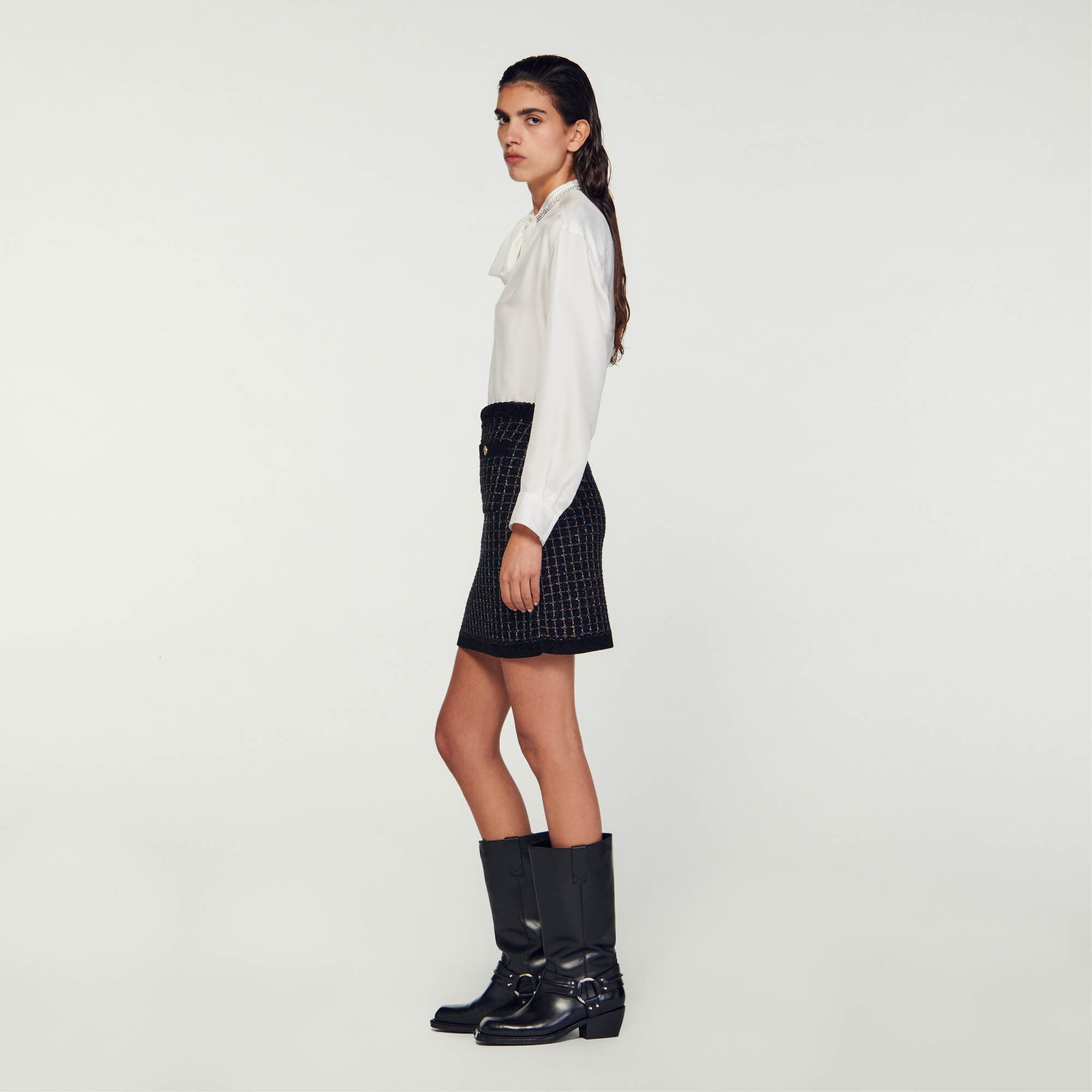 TEXTURED KNIT SKIRT - 7