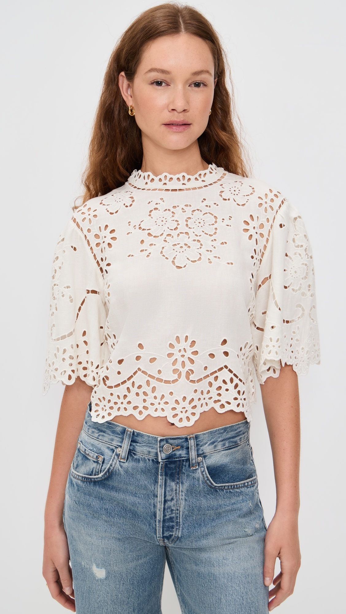 Lula Embroidery Short Sleeve Top - 6