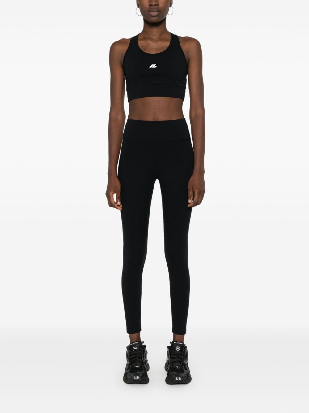 reflective-logo bra top - 2