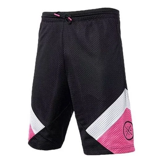Li-Ning Way Of Wade Logo Basketball Shorts 'Black White Pink' AAPQ053-1 - 1
