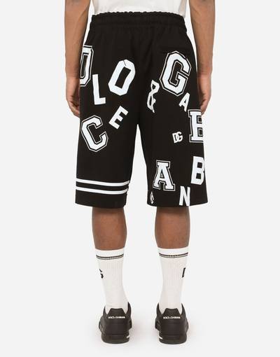 Dolce & Gabbana Cotton jogging shorts with all-over DG print outlook