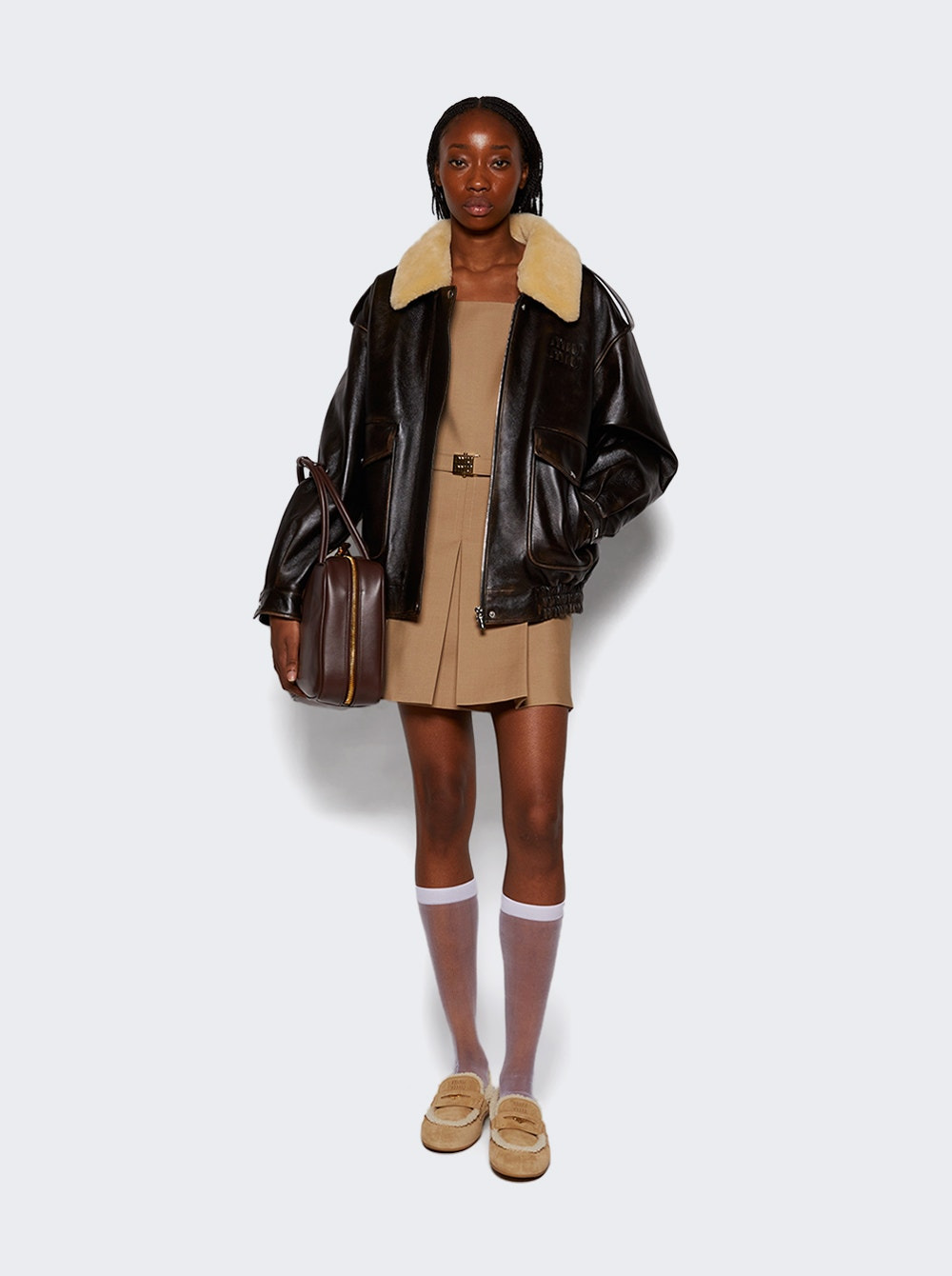 Kid Mohair Mini Dress Hazelnut - 2