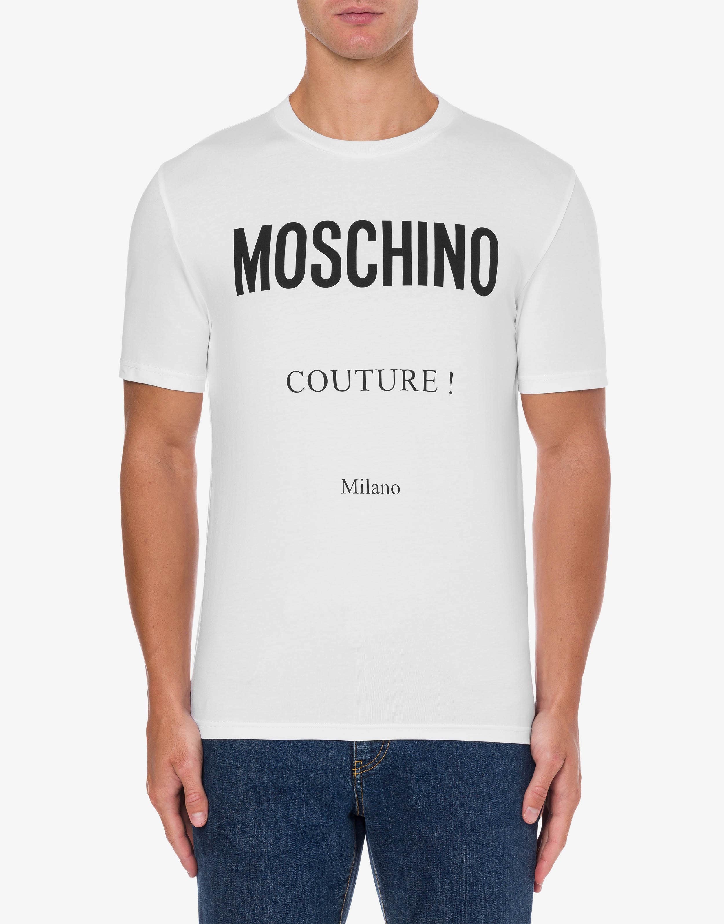 MOSCHINO COUTURE STRETCH JERSEY T-SHIRT - 2