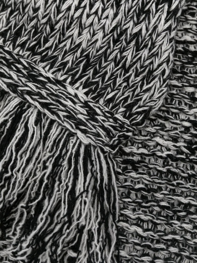 fringe-detail wool scarf 3