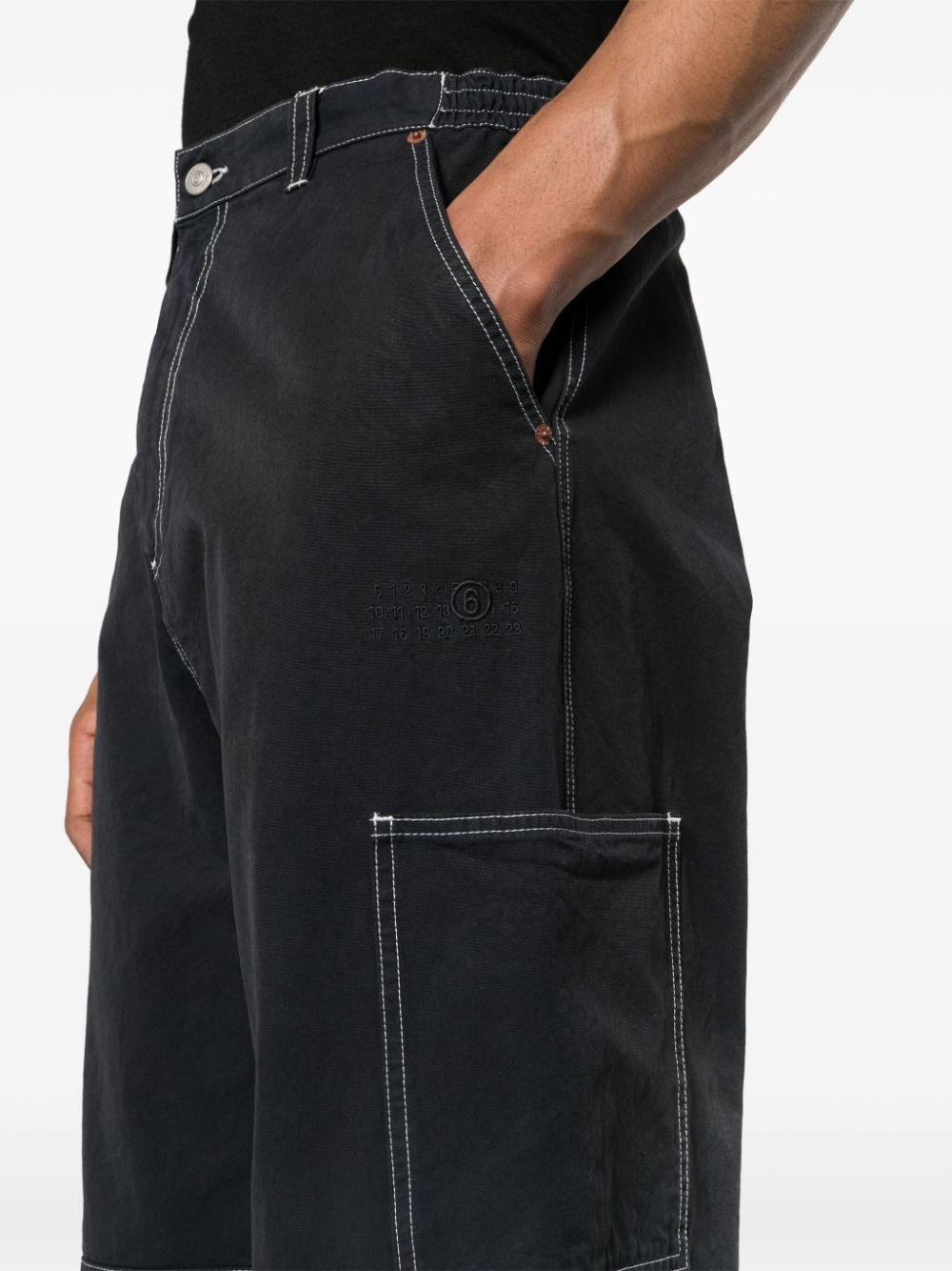 straight-leg cotton trousers - 5