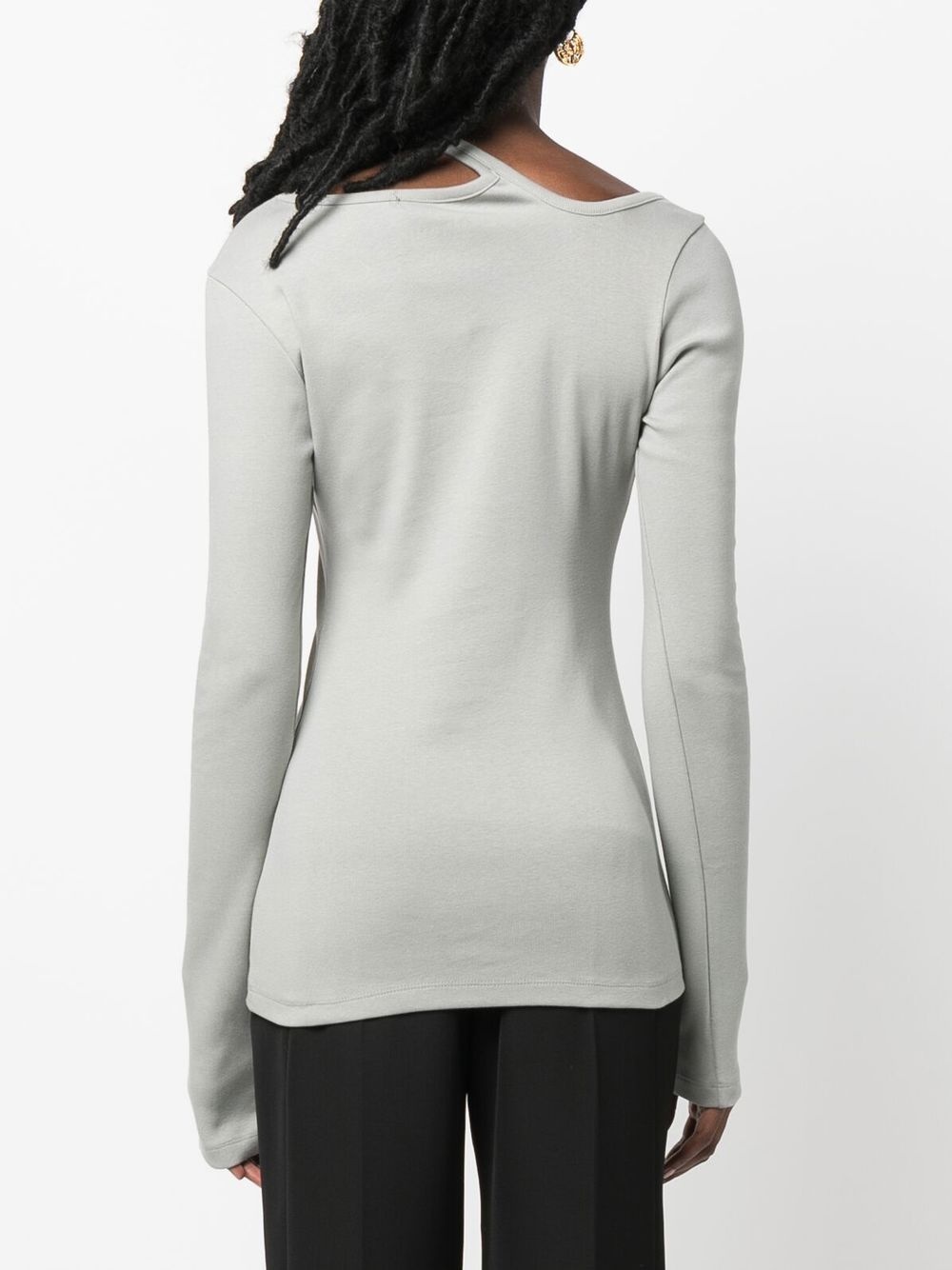 cut-out detail T-shirt - 4