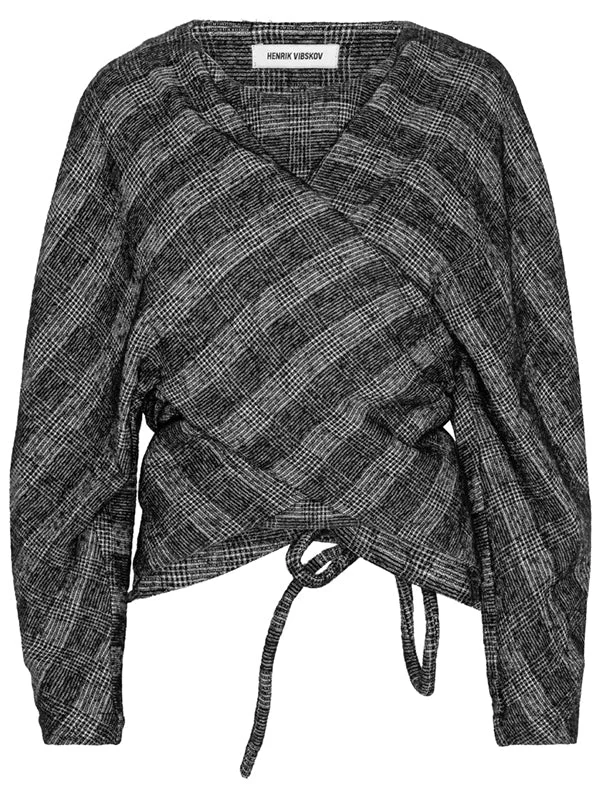 HAZI BLOUSE - BLACK WHITE CHECKS - 1