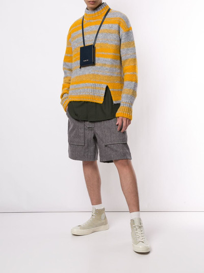 Wooyoungmi striped mock-neck sweater outlook