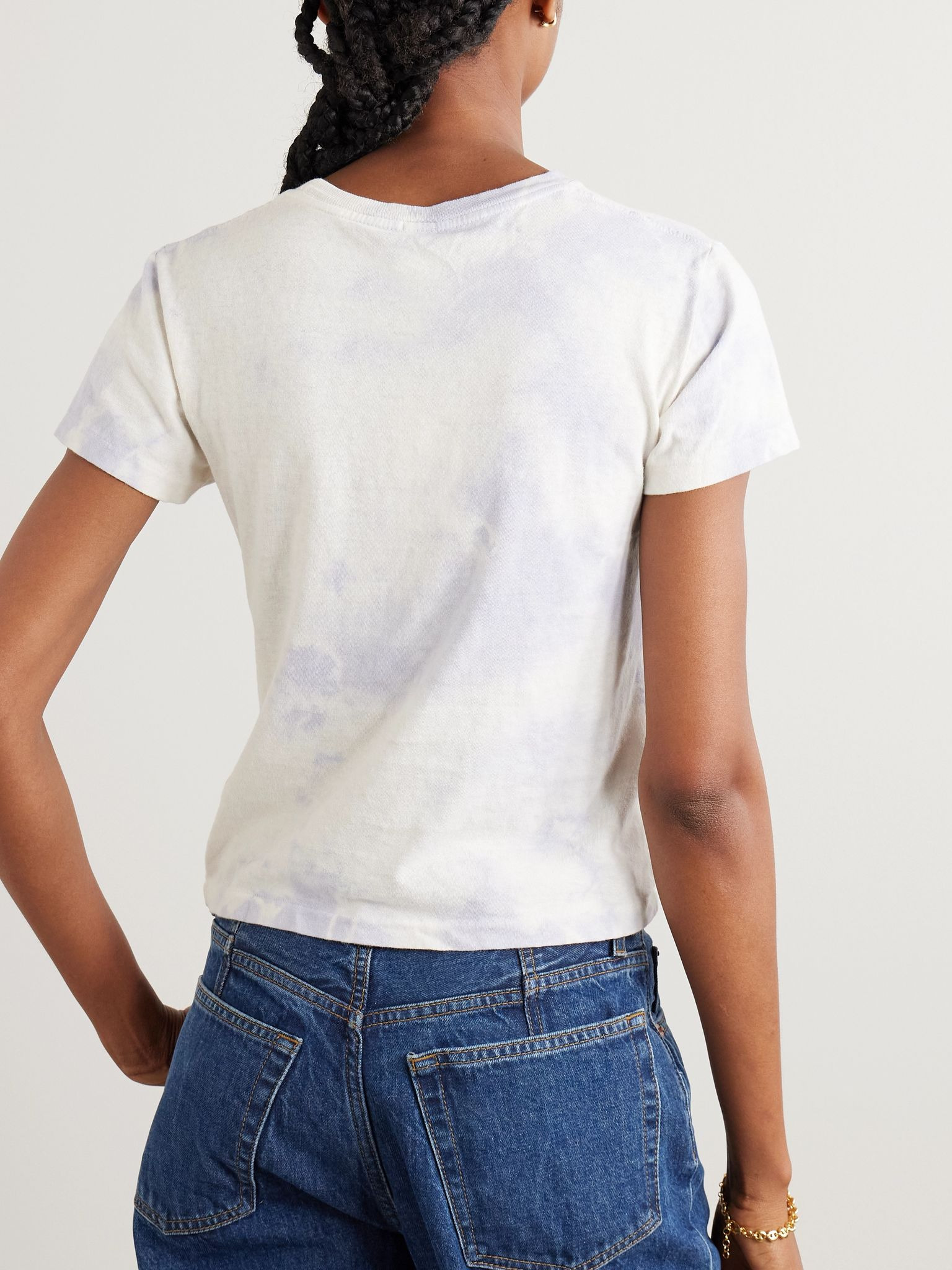 My Space tie-dyed printed cotton-jersey T-shirt White - 3