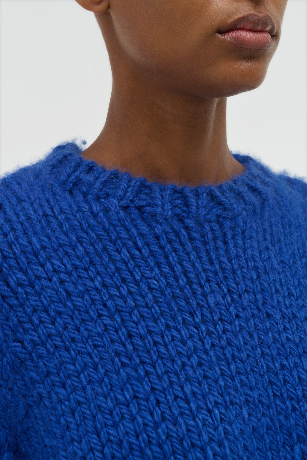 Poros Knit Sweater in Cobalt Cashmere - 5