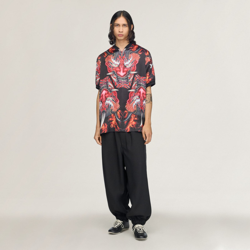 Y-3 RED SATIN GRAPHIC JERSEY 5