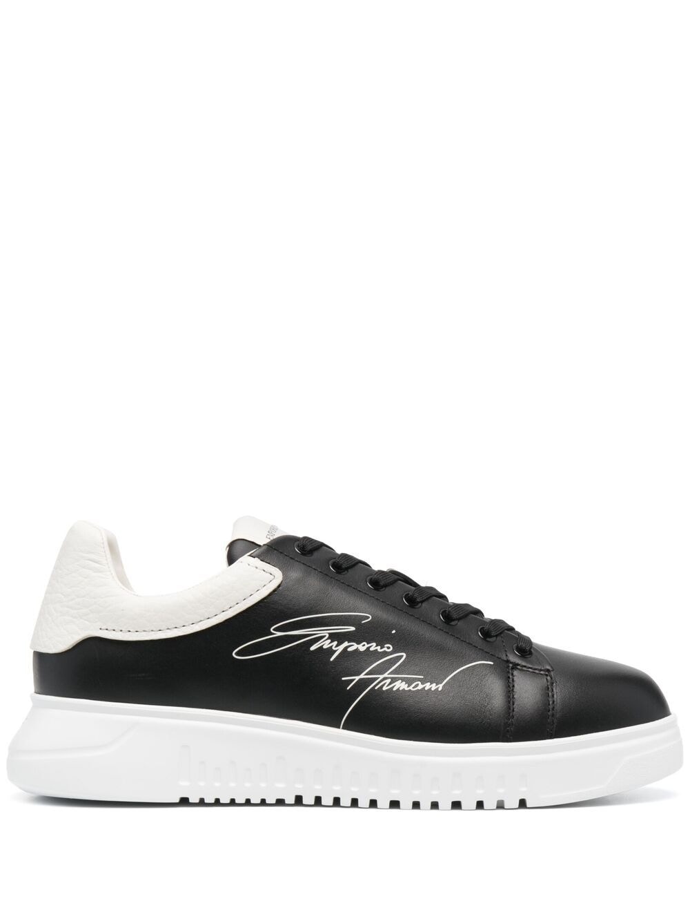 signature logo-print leather sneakers - 1