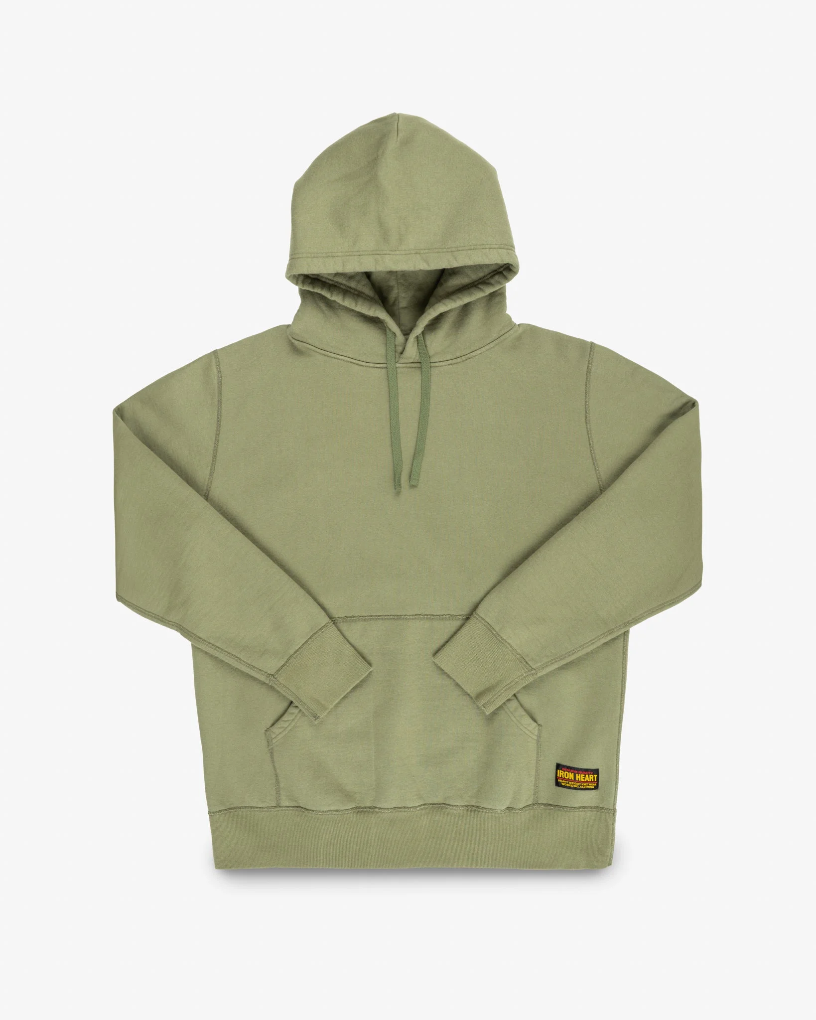 14OZ ULTRA HEAVYWEIGHT LOOPWHEEL COTTON HOODIE - OLIVE - 1
