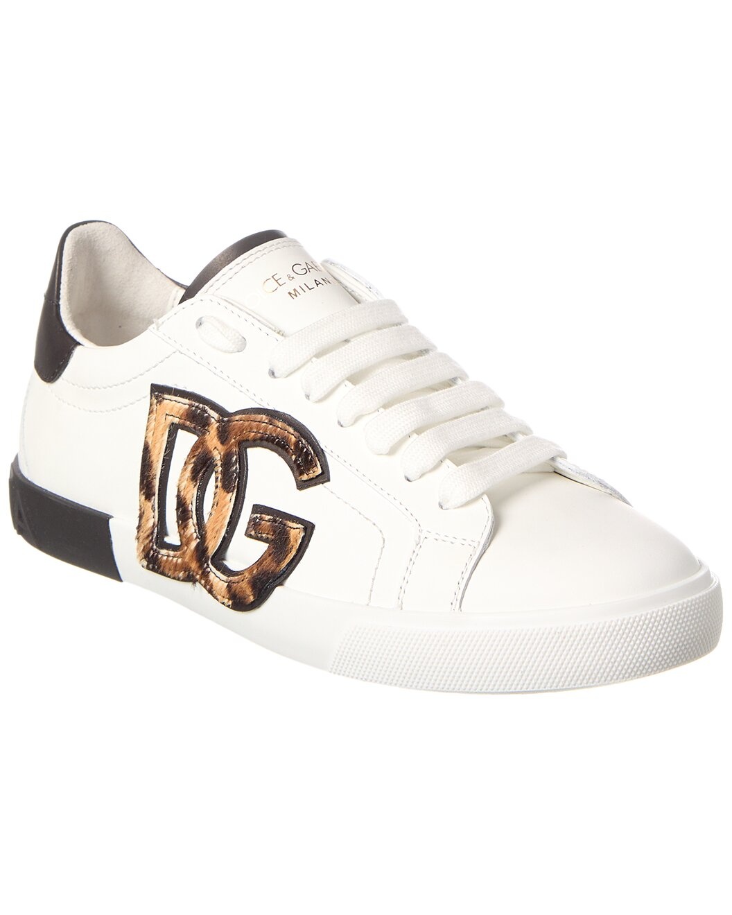 Dolce & Gabbana Logo Patch Leather Sneaker - 1