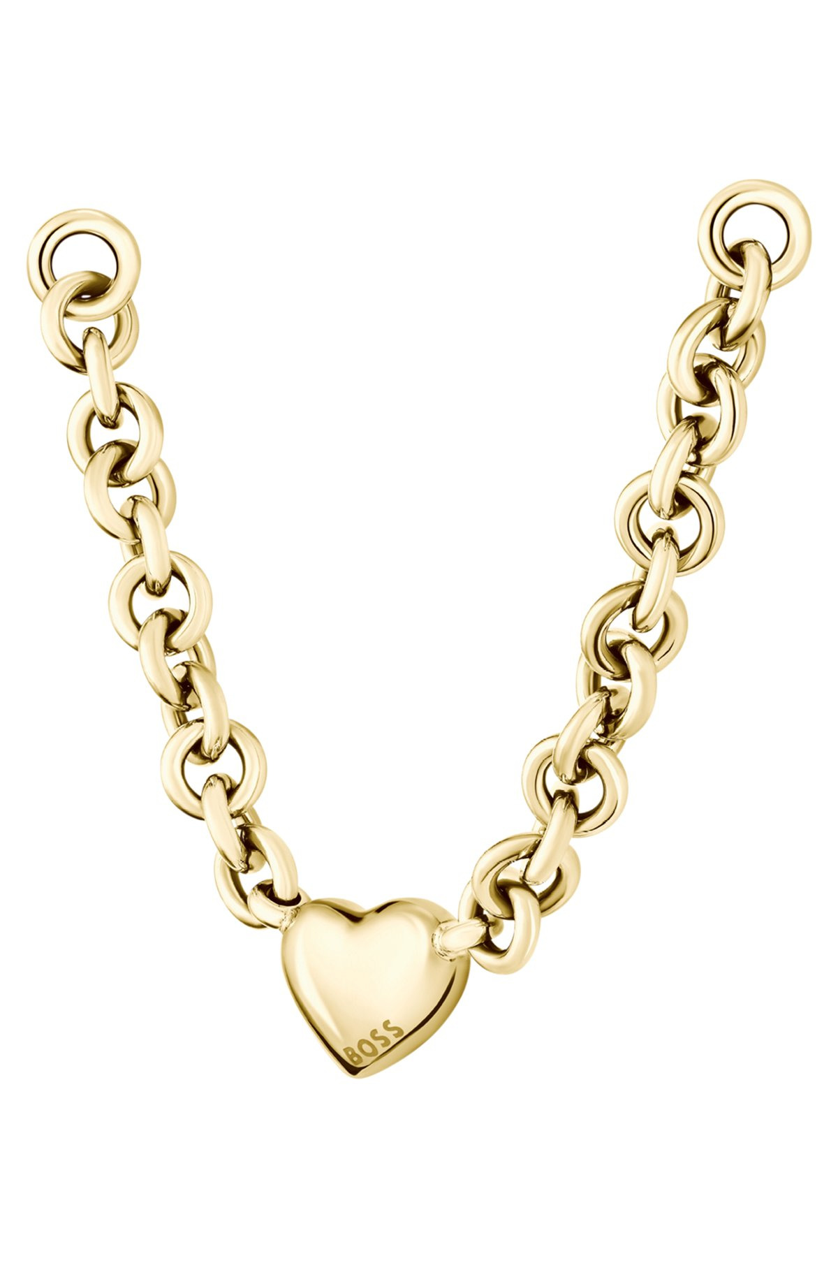 GOLD-TONE NECKLACE WITH HEART CHARM - 2