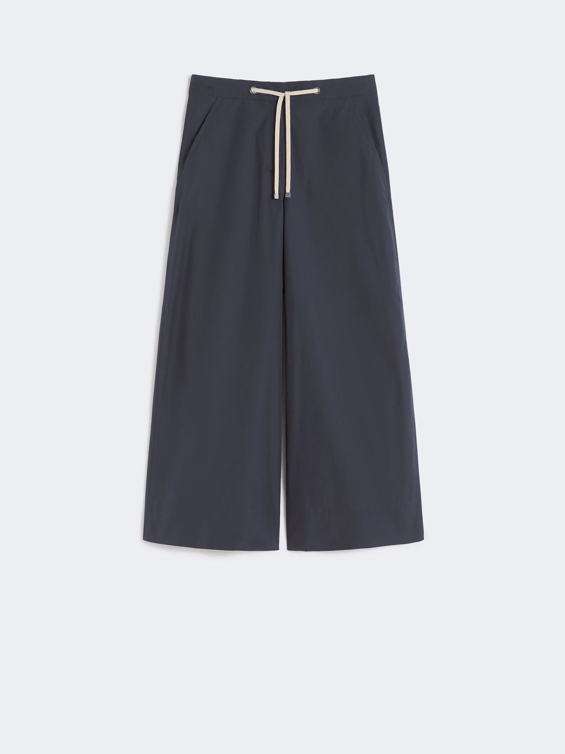 Poplin drawstring trousers - ULTRAMARINE - 1