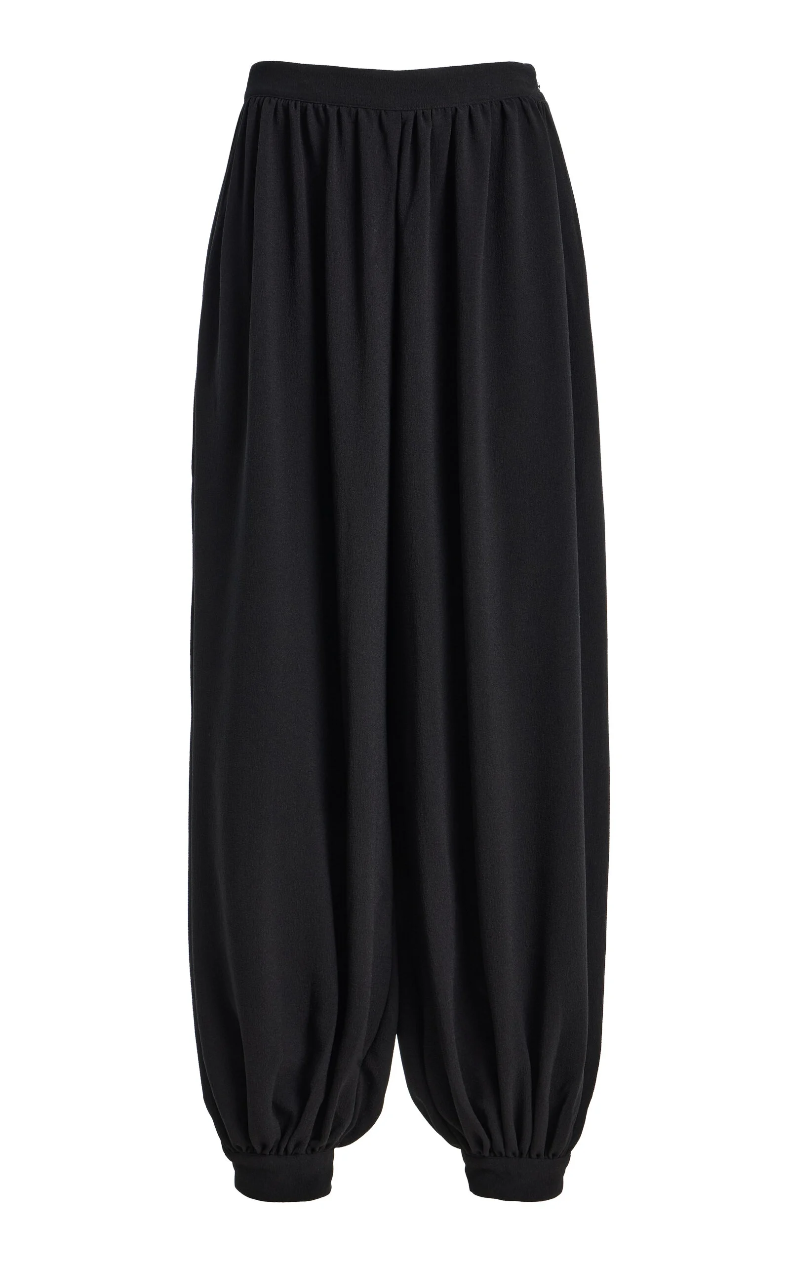 Balloon Pleated Jersey Pants - 1