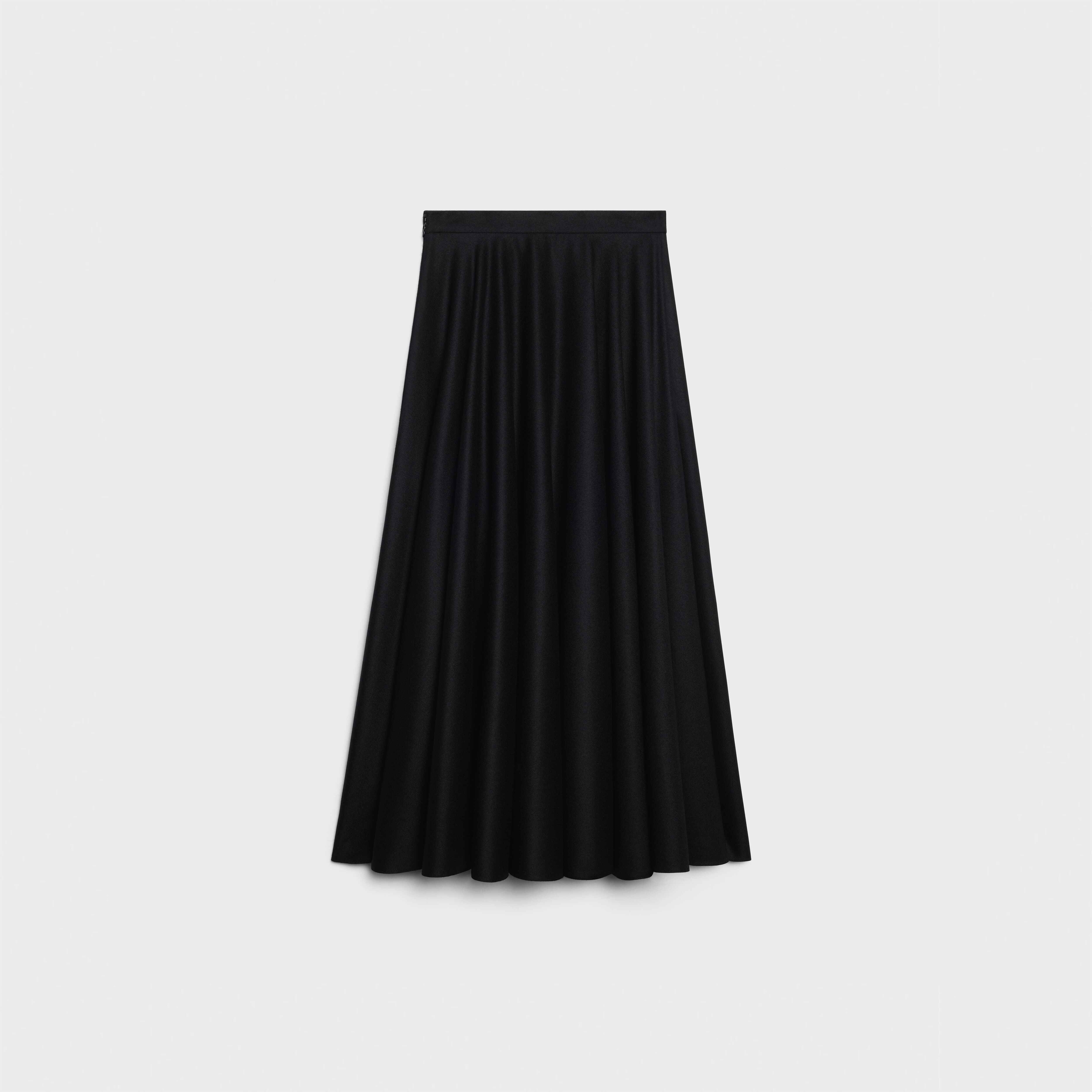 '90s-STYLE CASHMERE FLANNEL PANEL SKIRT - 2