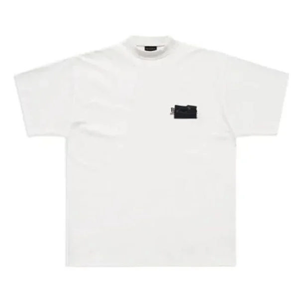 Balenciaga Gaffer Logo Large Fit T-Shirt 'Ecru' 712398TNVG19592 - 1