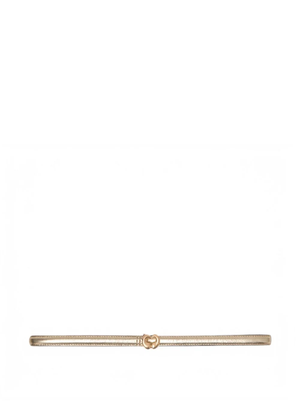slim metallic leather belt - 1