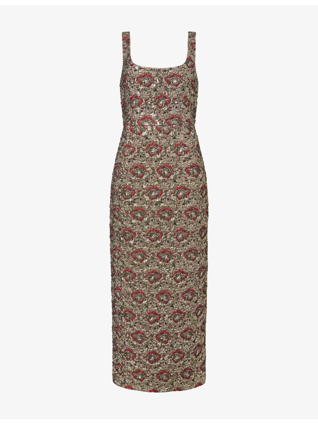 Ravenna Shoulder-Straps Stretch-Woven Midi Dress - 1