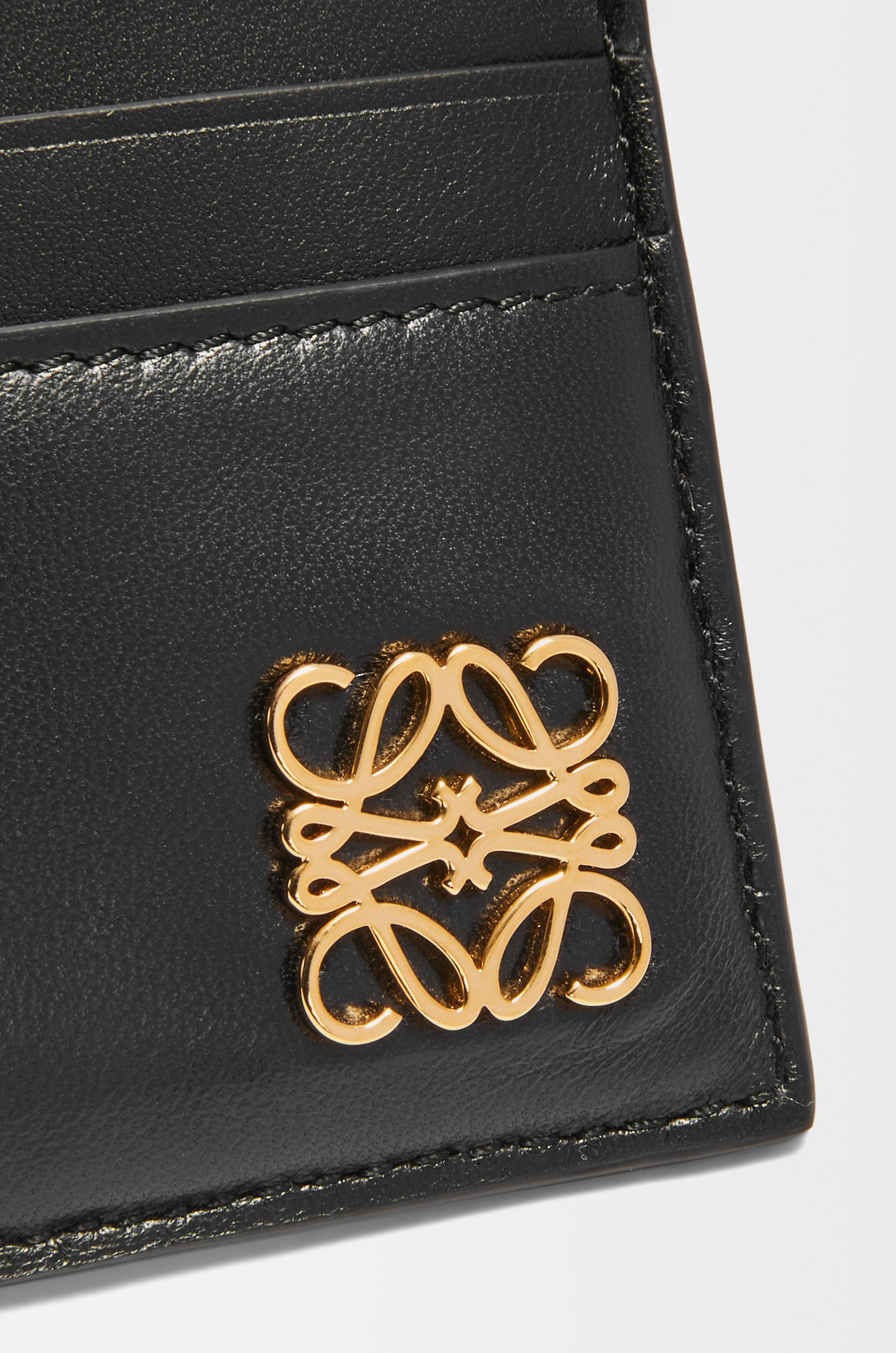 Puffer Anagram plain cardholder in shiny nappa calfskin - 4