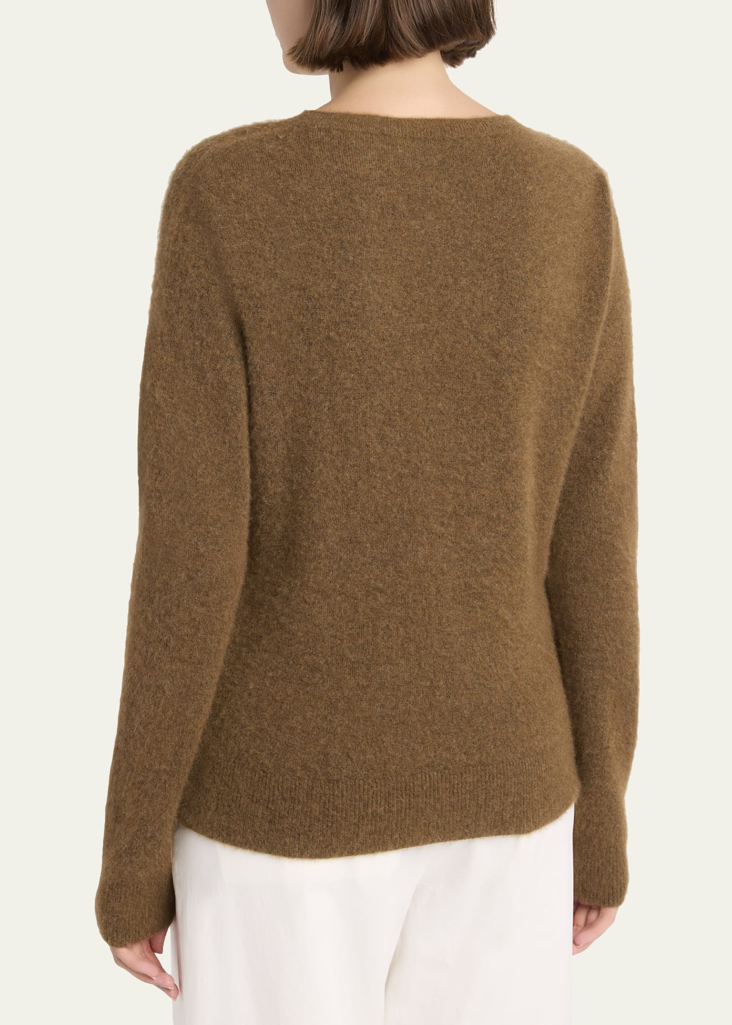 Lorynna Cashmere-Silk Crewneck Sweater - 3