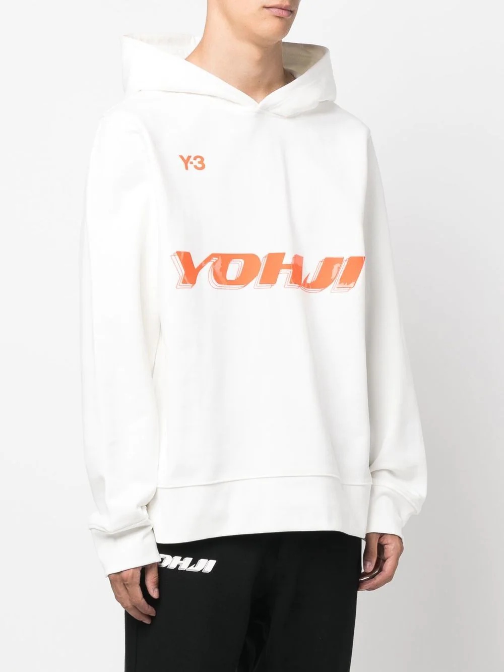 logo-print cotton hoodie - 3