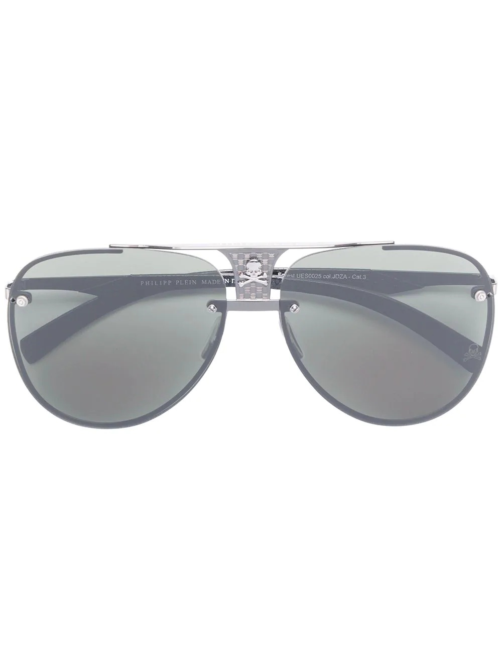 skull detail aviator sunglasses - 1